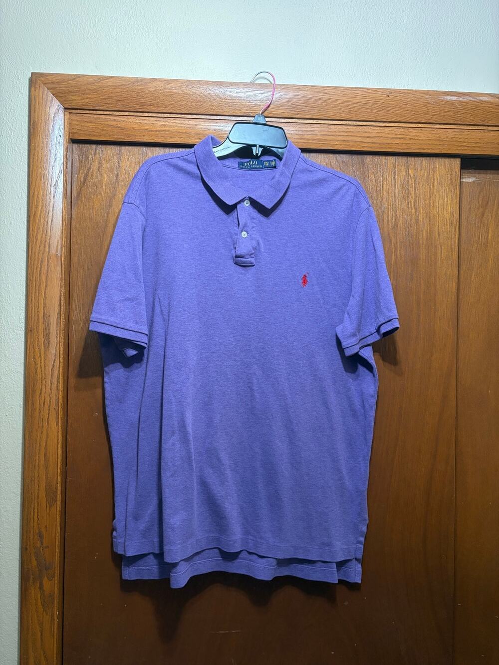 Polo Ralph Lauren‎ Purple Classic Fit Mesh Polo Shirt Pony Logo Men's XXL
